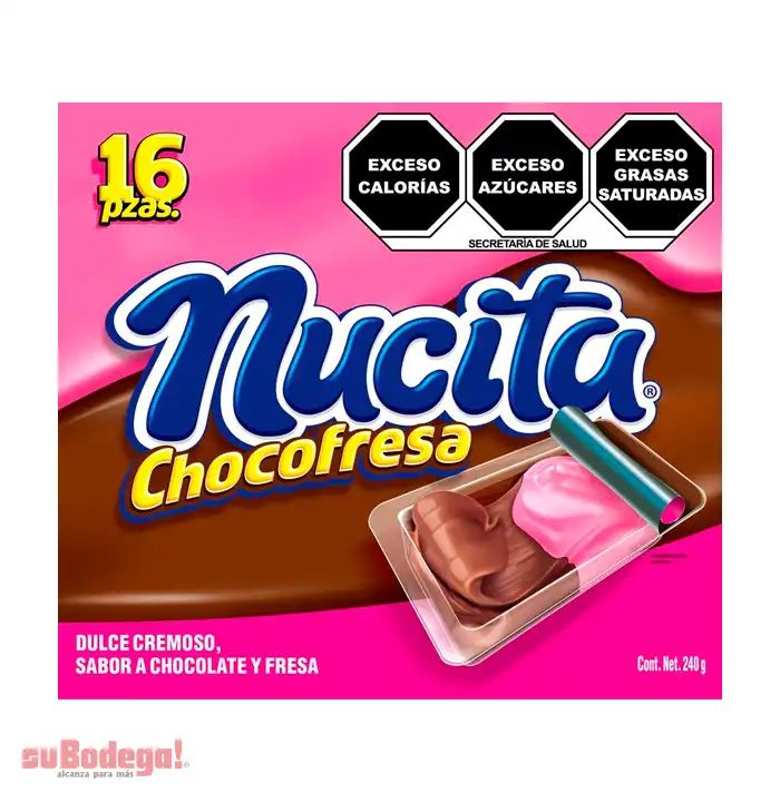 Dulce Nucita Chocolate y Fresa 16 pz.