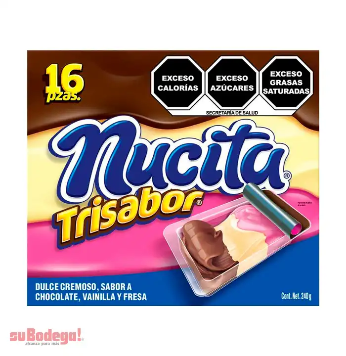 Dulce Nucita Trisabor Napolitana 16 pz.