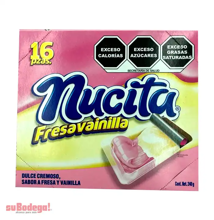 Dulce Nucita Vainilla y Fresa 16 pz.