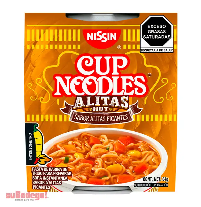 Sopa Nissin Hot Alitas 64 gr.
