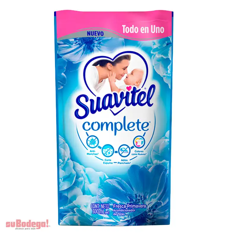 Suavizante Suavitel Complete Primaveral Doy Pack 300 ml.