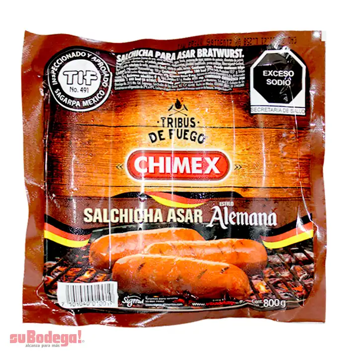 Salchicha para Asar Chimex Alemana 800 gr.