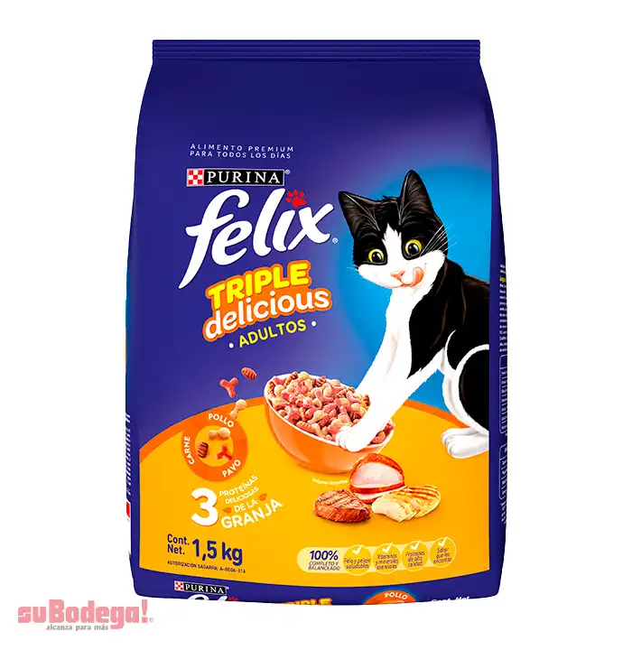 Alimento Purina Félix Delicias de La Granja 1.5 kg.