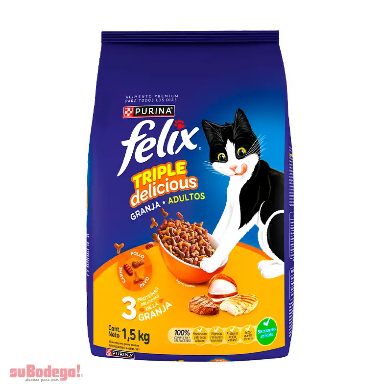 Alimento Purina Félix Mega Mix Adulto 10 kg.