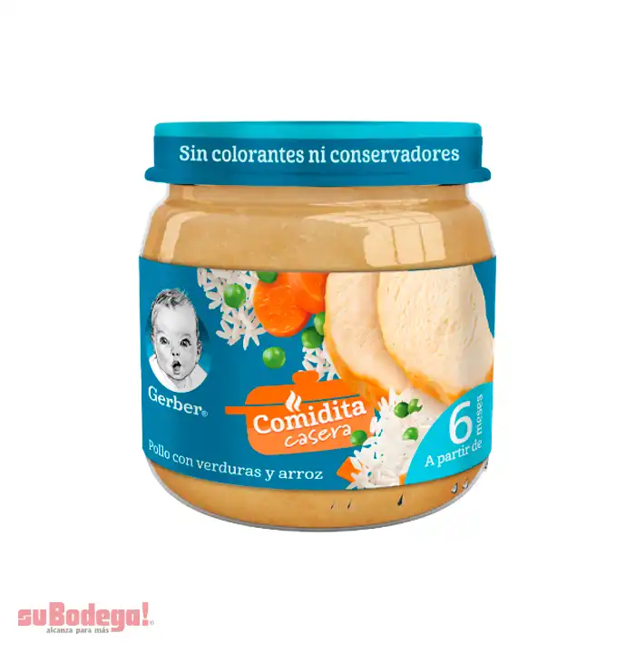 Gerber Colado Verduras con Pollo y Pasta Etapa 2 113 gr.