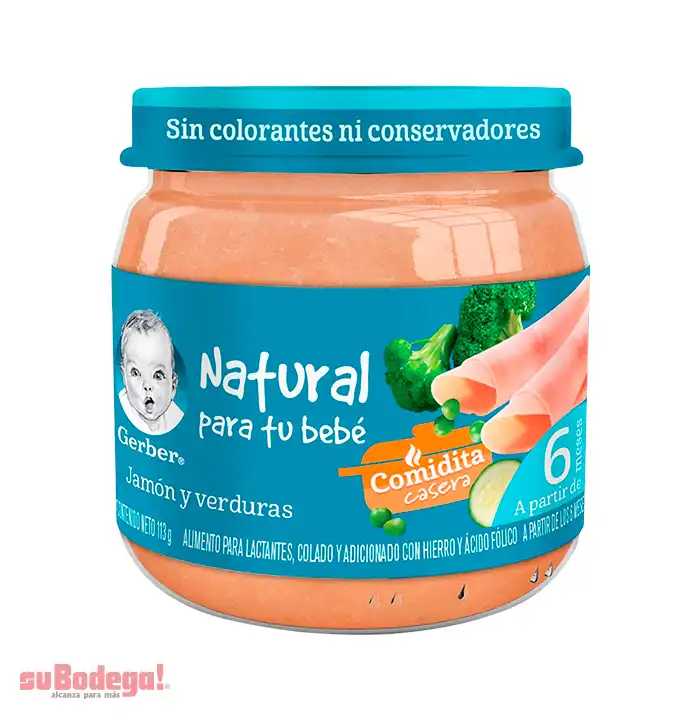 Gerber Colado Verduras con Jamón Etapa 2 113 gr.