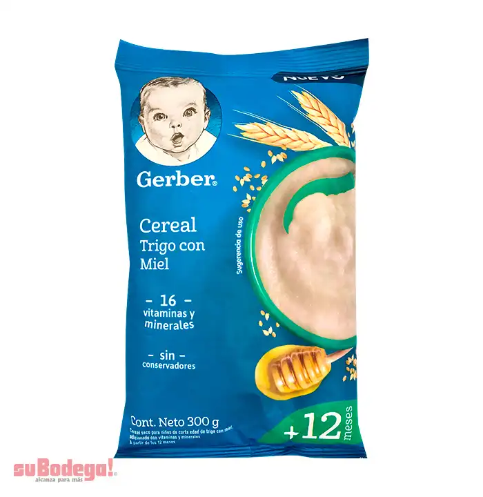 Gerber Cereal Trigo y Miel Etapa 3 Econopack 300 gr.