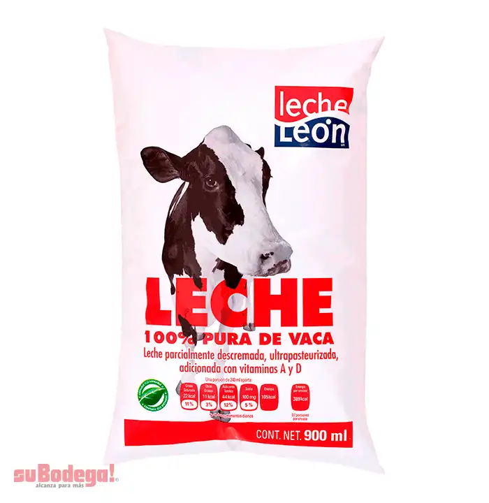 Leche León Bolsa 900 ml.