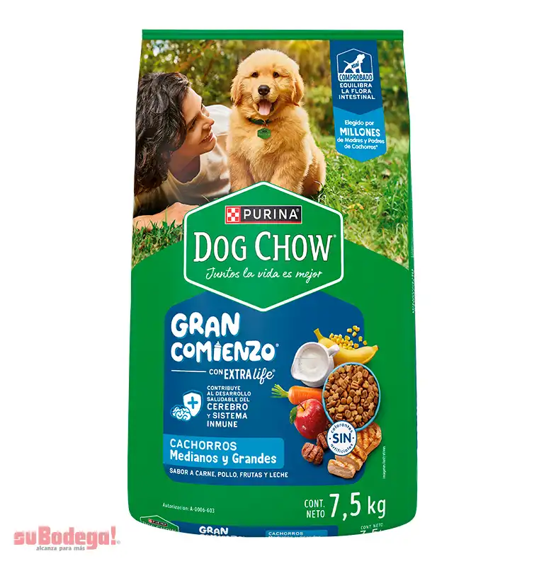 Dog Chow Alimento seco cachorros medianos y grandes, bulto 7.5 Kg