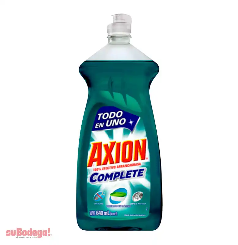 Detergente Axión Complete Líquido Plásticos 640 ml.