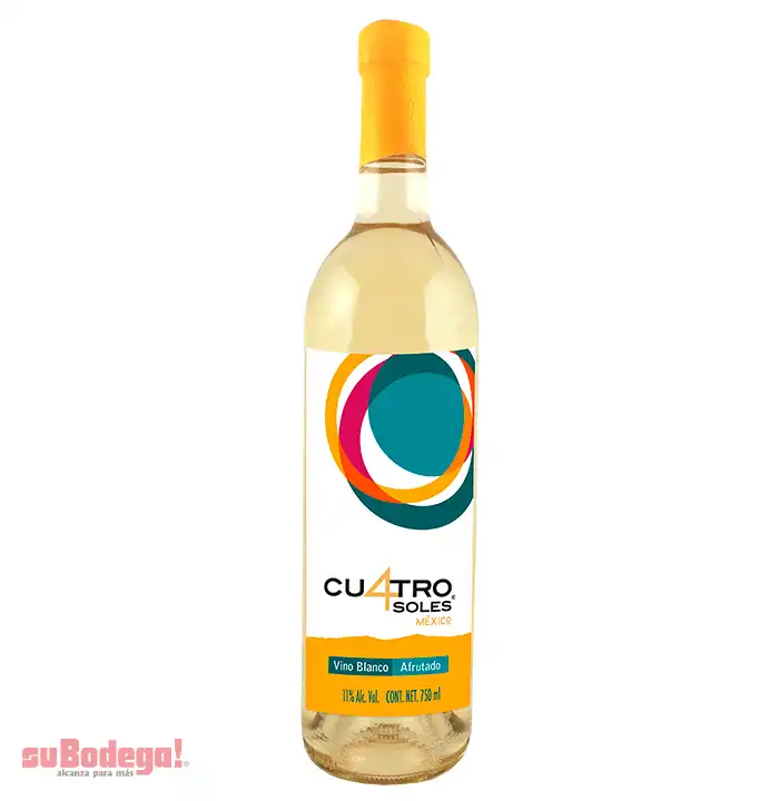 Vino Blanco Cuatro Soles Afrutado 750 ml.