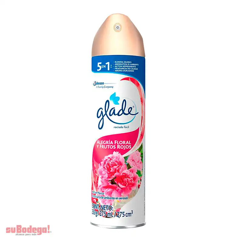 Aromatizante Glade Deleite Floral y Frutos Rojos 275 ml.