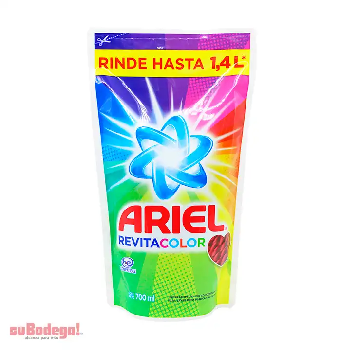 Detergente Ariel Líquido Revitacolor 700 ml.