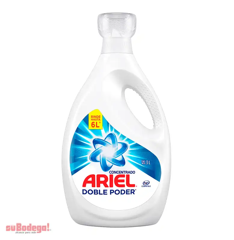 Detergente Ariel Líquido Doble Poder 3 lt.