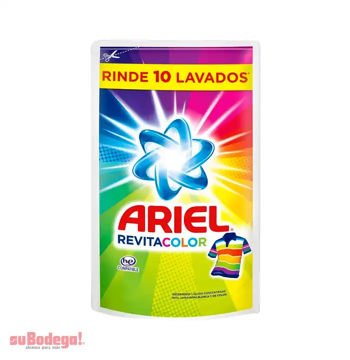 Detergente Ariel Líquido Revitacolor 400 ml.