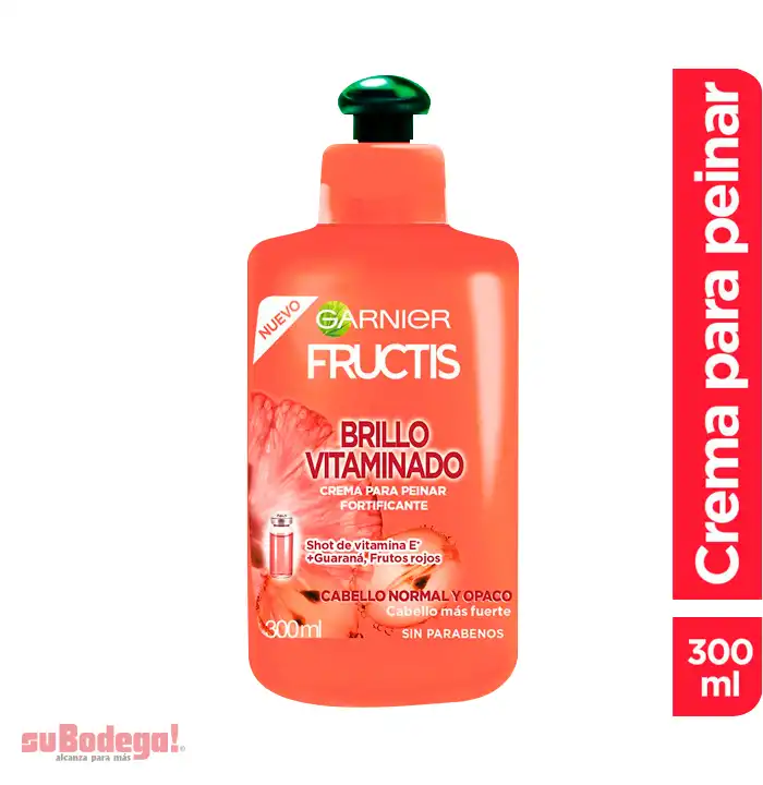 Crema para Peinar Fructis Brillo Vitaminado 300 ml.