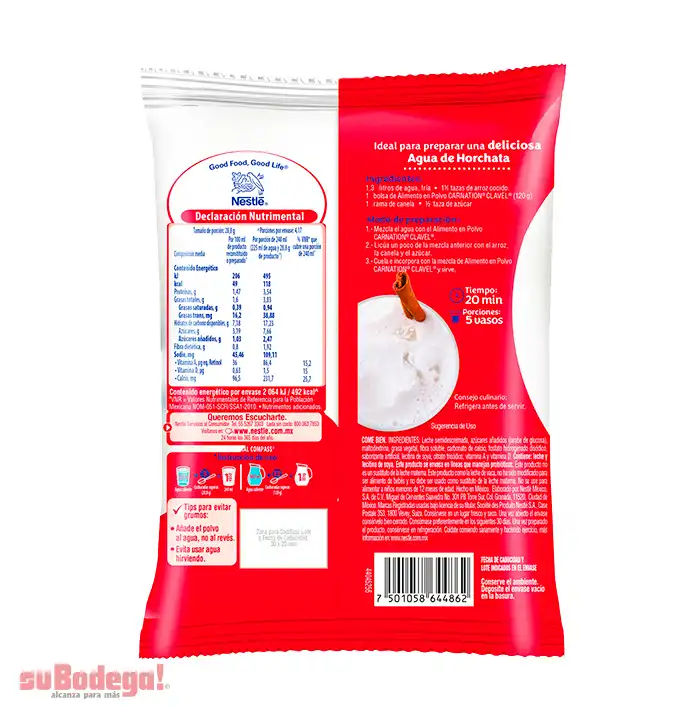 Leche Carnation Polvo 120 gr. | suBodega! alcanza para más