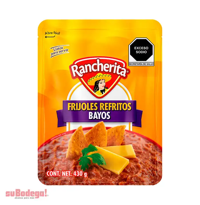 Frijol Bayo Refrito Rancherita Bolsa 430 gr.