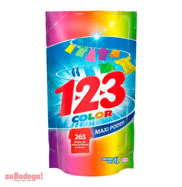 Detergente 123 Color Líquido 1 lt.