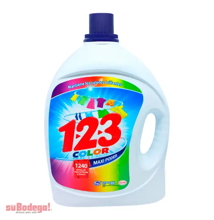 Detergente 123 Color Líquido 4.65 lt.