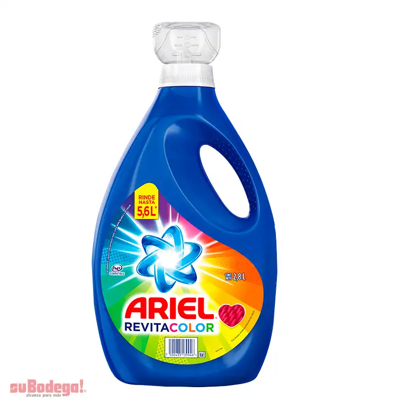 Detergente Ariel Líquido Revitacolor 2.8 lt.