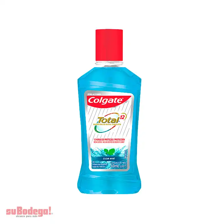 Enjuague Bucal Colgate Total 12 Clean Mint 60 ml.