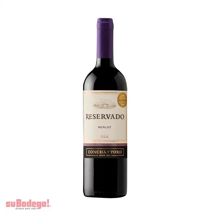 Vino Tinto Reservado Concha y Toro Merlot 750 ml.