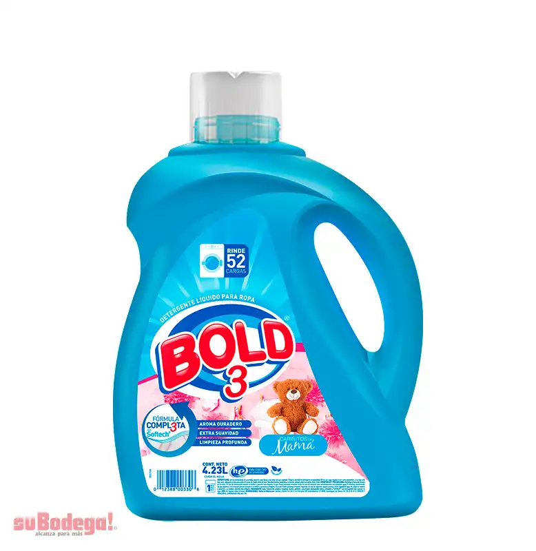 Detergente Bold 3 Cariñito Líquido 4.23 lt.