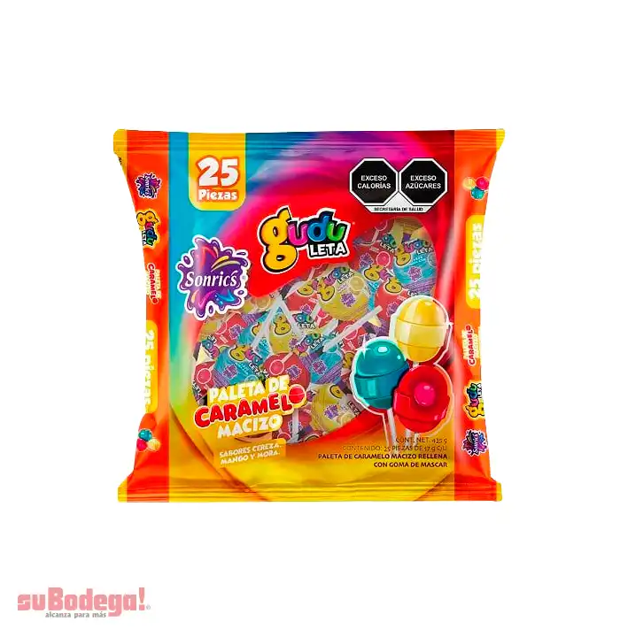 Paleta Sonrics Guduleta Mix 25 pz.
