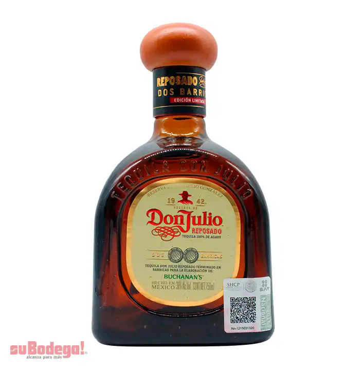 Tequila Don Julio Reposado Dos Barricas 750 ml.