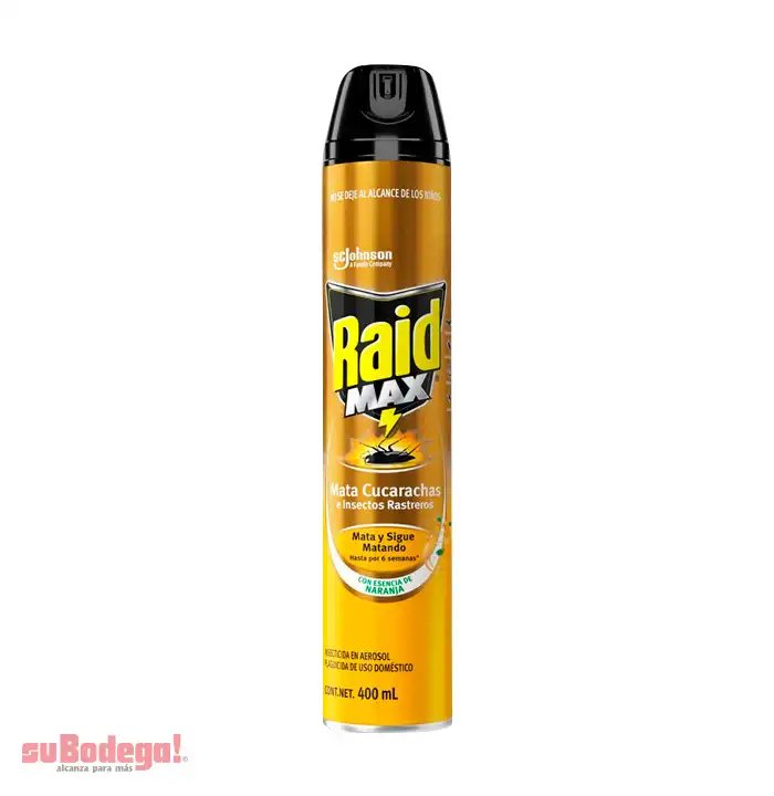 Insecticida Raid Max Naranja 400 ml.