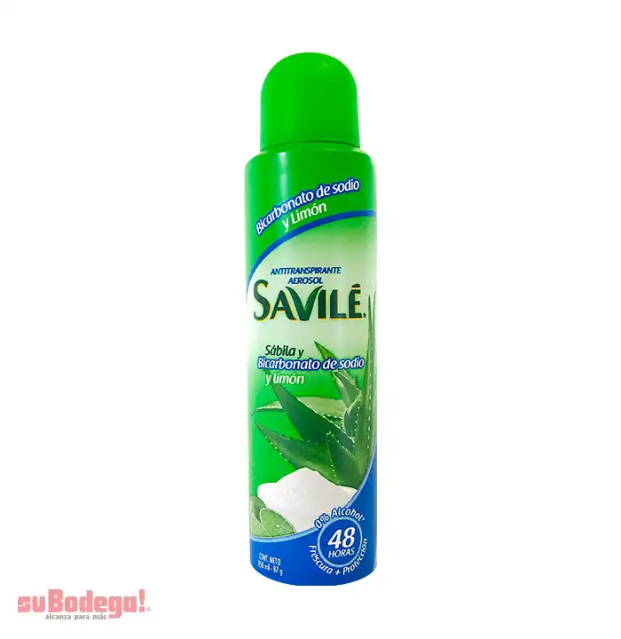 Desodorante Savilé BiCarbónato y Limón Aerosol 150 ml.