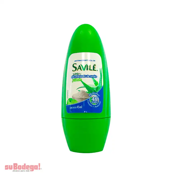 Desodorante Savilé BiCarbónato y Limón Roll On 45 ml.