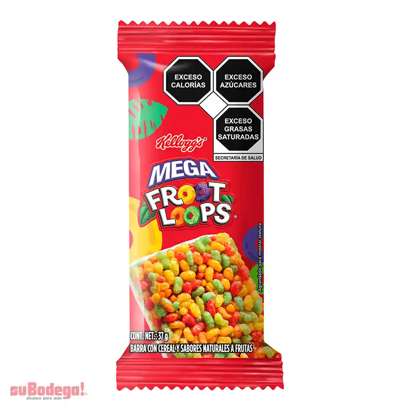 Barra de Cereal Kellogg s mega Froot Loops 34 gr.