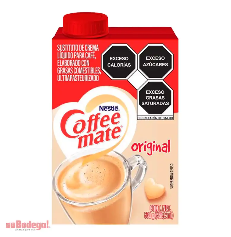 Sustituto de Crema Coffee Mate Original Líquido 530 gr.
