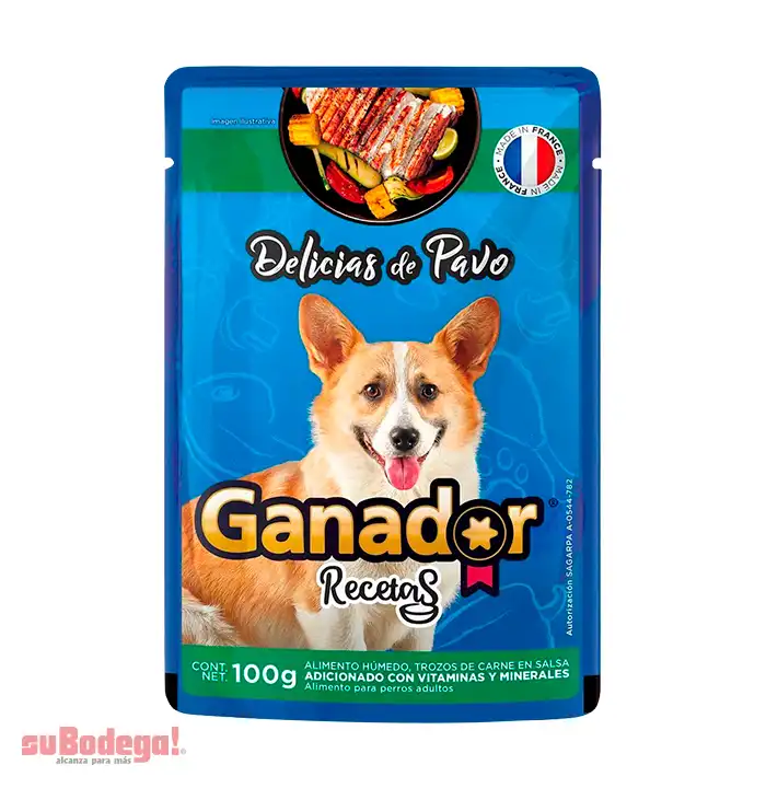 Alimento Ganador Delicias de Pavo 100 gr.