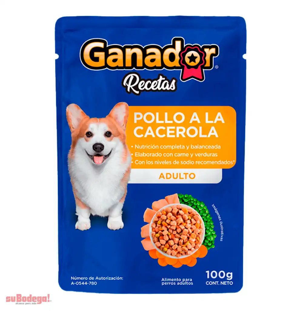 Alimento Ganador Pollo A La Cacerola 100 gr.