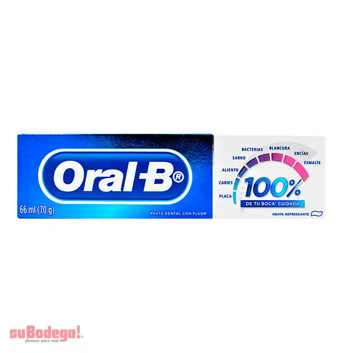 Crema Dental Oral B 100% 66 ml.