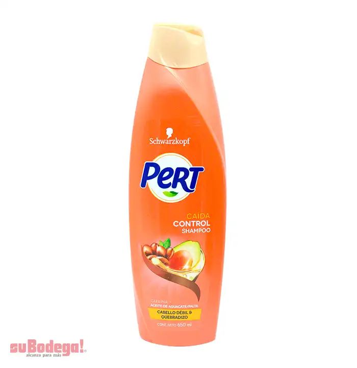 Shampoo Pert Control Caída Caféína con Aguacate 650 ml.