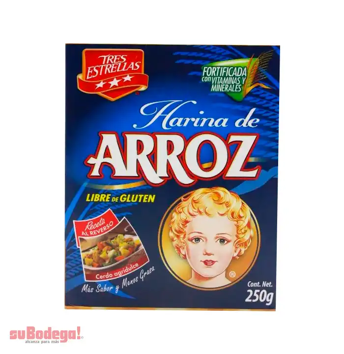 Harina de Arroz Tres Estrellas 250 gr.