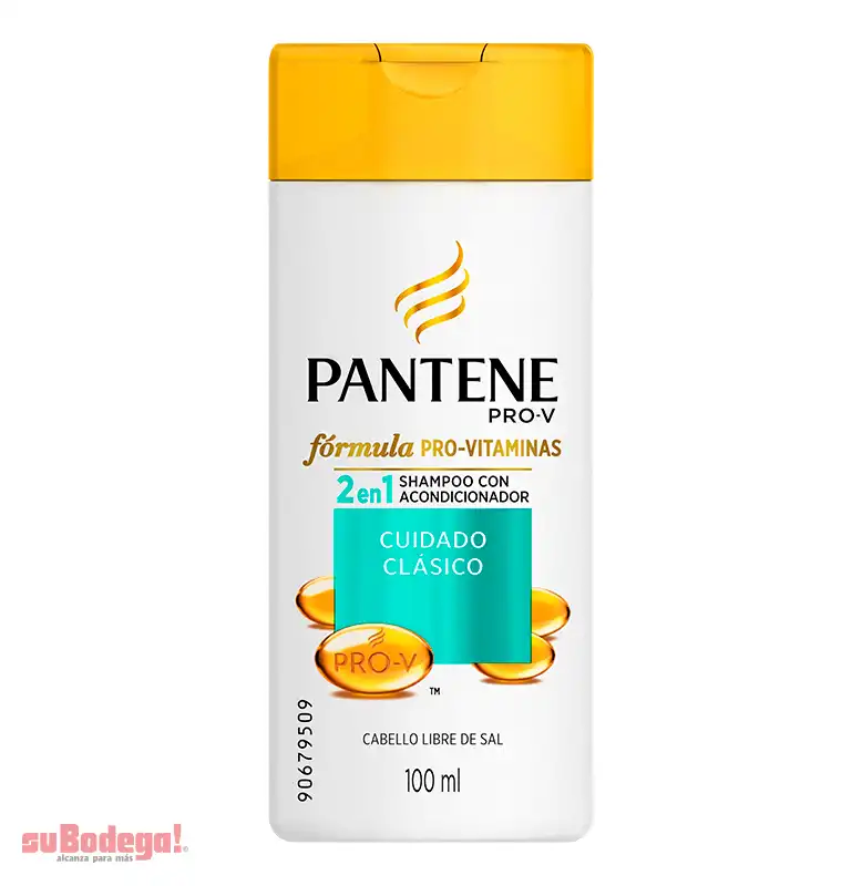 Shampoo Pantene Cuidado Clásico 2 en 1 100 ml.