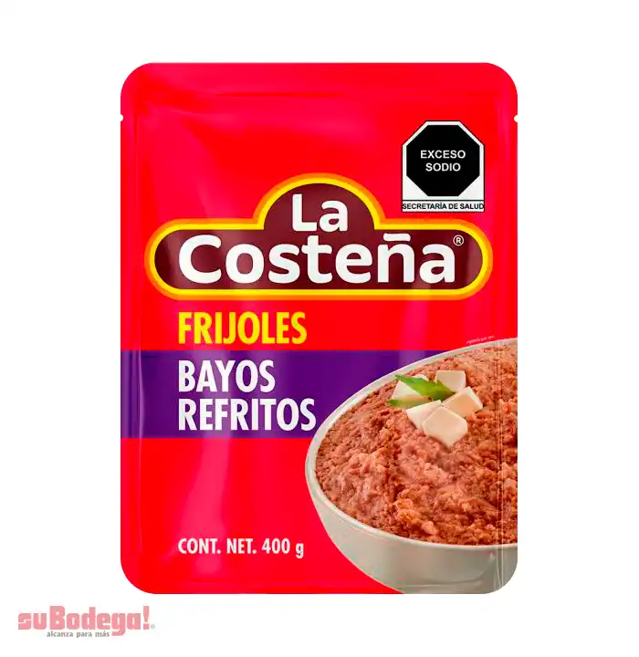 Frijol Bayo Refrito La Costeña Bolsa 400 gr.