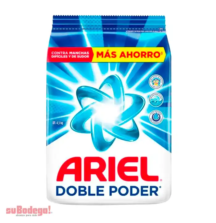 Detergente Ariel Doble Poder 4.5 kg.