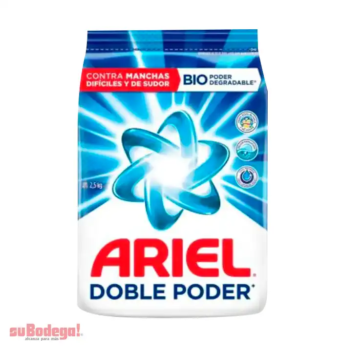 Detergente Ariel Doble Poder 2.5 kg.