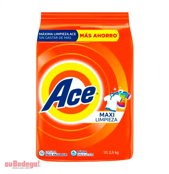Detergente Ace Maxi Limpieza 2.5 kg.