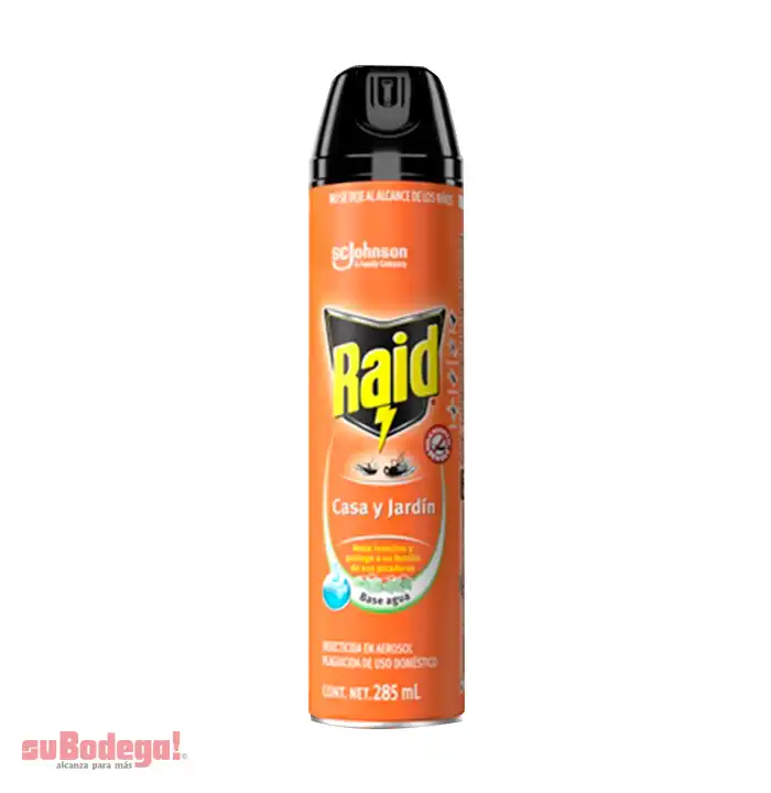 Insecticida Raid Casa y Jardín Aerosol 285 ml.