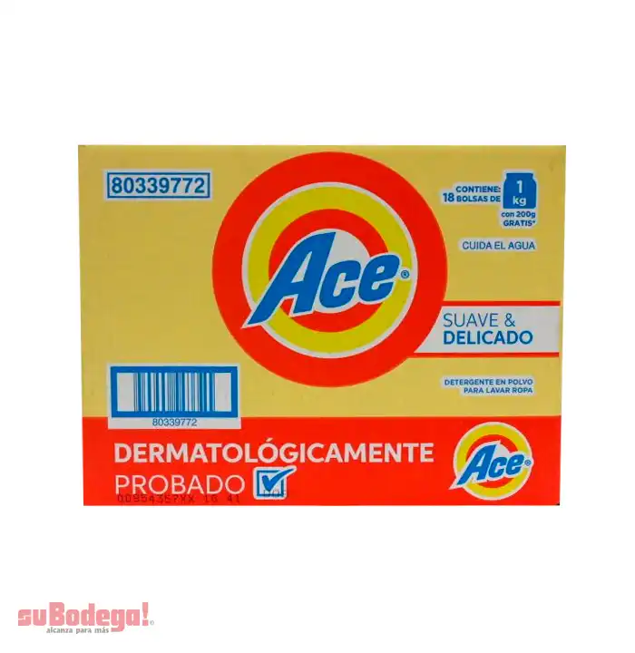 Detergente Ace Suave y Delicado 800 gr. + 200 gr.