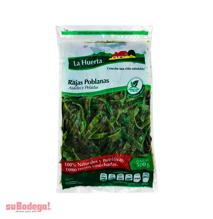 Rajas Poblanas La Huerta 500 gr.