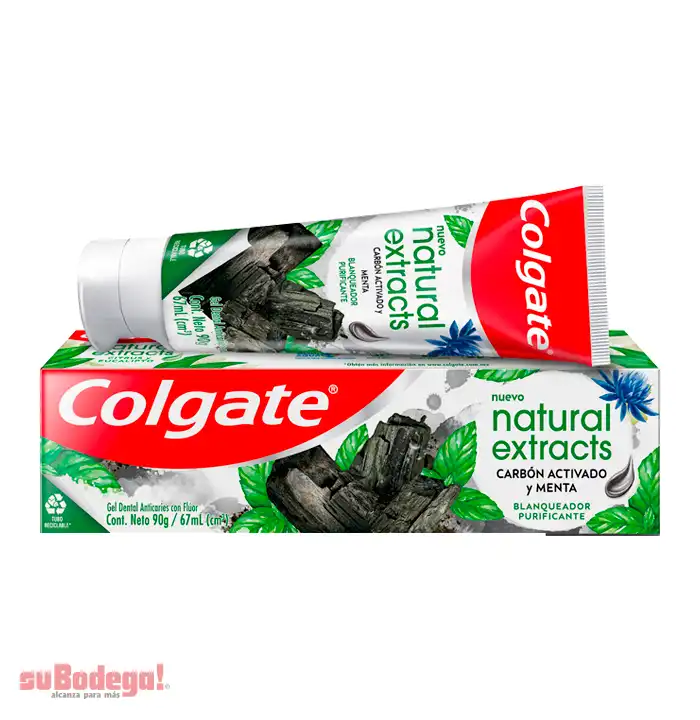 Crema Dental Colgate Natural Extract Carbón 66 ml.