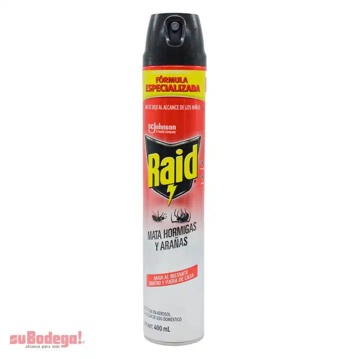 Insecticida Raid Mata Hormigas y Arañas 400 ml.